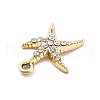 Alloy Rhinestone Pendants FIND-U026-24B-G-2