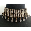 Alloy Full Crystal Rhinestone Teardrop Tassel Choker Necklaces for Women FS-WGE797D-01-1