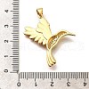 Rack Plating Brass Micro Pave Cubic Zirconia Enamel Pendants KK-L226-002G-02-3