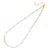 Natural White Shell & Synthetic Non-magnetic Hematite Heishi Beaded Necklaces for Women KL5338-5