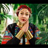 African Vintage Plastic & Resin Long Neck Collar & Wide Leather Bracelet & Stud Earring Sets FS-WGD976E-01-2