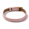 Leather Textured Bracelet Straps Slide Wristbands for Slide Charms AJEW-K232-01G-09-2