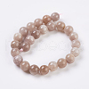 Natural Sunstone Beads Strands X-G-G099-4mm-14-2