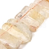 Natural Yellow Quartz Beads Strands G-S386-D22-2
