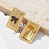 304 Stainless Steel Acrylic Stud Earrings for Women STAS-Z117-06G-3