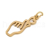 Ion Plating(IP) 304 Stainless Steel Pendants STAS-R135-09G-2
