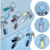  Synthetic & Natural Gemstone Bullet Keychain KEYC-NB0001-43-4