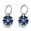 Enamel Style Flower Alloy Rhinestone Charms ENAM-S085-02-2