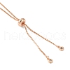 Rack Plating Brass Box Chain Slider Bracelets MAK-YW0001-04RG-2