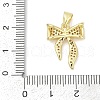 Brass Micro Pave Cubic Zirconia Pendants KK-D317-098B-G-3