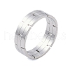 Non-Tarnish 304 Stainless Steel Chain Shape Finger Ring RJEW-C084-01C-P-1