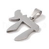 Non-Tarnish 201 Stainless Steel Pendants STAS-A094-11P-2