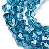 Transparent Electroplate Glass Beads Strands EGLA-A039-T3mm-A01-3