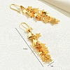 Elegant Butterfly Tassel Brass Hoop Earrings MY6765-5