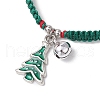 4Pcs Christmas Theme Alloy Enamel Charm Bracelets BJEW-TA00652-4