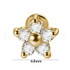 304 Stainless Steel Micro Pave Clear Cubic Zirconia Cartilage Earrings WG369ED-13-1