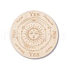 Wooden Carved Cup Mats AJEW-P103-01G-1