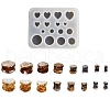 Heart & Round Shape DIY Ear Gauges Flesh Tunnels Plugs Silicone Mold PW-WG64161-02-2