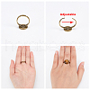 Adjustable Brass Ring Components KK-PH0004-59P-4