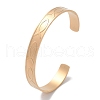 304 Stainless Steel Cuff Bangles for Women BJEW-U010-01G-1