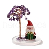 Christmas Natural Amethyst Chips Tree Decorations DJEW-K028-03A-1