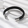 Braided Microfiber Leather Cord Bracelets for Men BJEW-Z081-04P-3