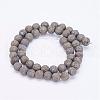 Natural Pyrite Bead Strands G-G670-09-8mm-2