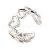 Rack Plating Brass Open Cuff Ring  for Women RJEW-Q770-30P-3