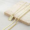 3Pcs Brass Rectangle Pendant 3 Layer Necklaces for Women FS-WG7502D-01-2