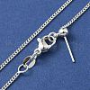 Brass Twisted Chain Necklaces NJEW-M083-01S-2