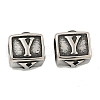 316 Surgical Stainless Steel with Rhinestone Large Hole Cube Beads STAS-Q326-08AS-01-1