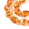 Electroplate Glass Beads Strands EGLA-T028-01G-3