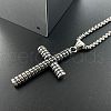 Stainless Steel Classic Cross Pendant Necklaces for Men HH4351-3