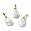 Natural Howlite Pendants G-Q005-02G-07-1