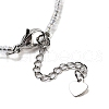 Natural & Synthetic Mixed Gemstone Faceted Butterfly  Pendant Necklaces NJEW-G143-01-4
