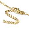 Ion Plating(IP) 304 Stainless Steel Pave Shell Moon & Star Pendant Necklaces NJEW-C057-02G-3