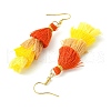 Colorful Tassel Pendants Dangle Earrings for Women EJEW-JE06111-4