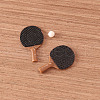 Table Tennis Racket Shape Resin Miniature Ornaments PW-WG72043-02-1