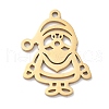Christmas Theme 304 Stainless Steel Pendants STAS-R003-04G-02-1