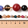 Natural Mixed Stone & Glass Round Beads Strands G-C188-01-5