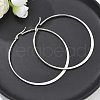 Tarnish Resistant 304 Stainless Steel Big Hoop Earrings EJEW-F105-13P-2