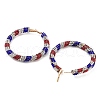 Independence Day Theme Alloy Rhinestone Hoop Earrings for Women EJEW-F335-02KCG-1-2