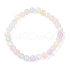 Natural Selenite Round Beaded Stretch Bracelets for Women G-U005-02B-1