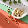 PVD Vacuum Plating Brass Corrugated Round Spacer Beads Set KK-LS0001-10C-G-6