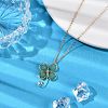 Clover Copper Wire Wrapped Natural Green Aventurine Clover Pendant Necklaces NJEW-JN05089-2