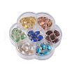 35Pcs 7 Colors K9 Glass Connector Charms GLAA-N038-33-1