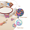 Biyun 48Pcs 12 Styles Ion Plating(IP) 201 Stainless Steel Filigree Pendants STAS-BY0001-07-4