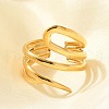 304 Stainless Steel Multi-layer Open Cuff Rings for Women STAS-Z108-03G-01-1