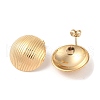Ion Plating(IP) 304 Stainless Steel Stud Earrings for Women EJEW-S227-29G-2