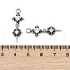 316 Surgical Stainless Steel Micro Pave Cubic Zirconia Pendants STAS-G349-03AS-02-3